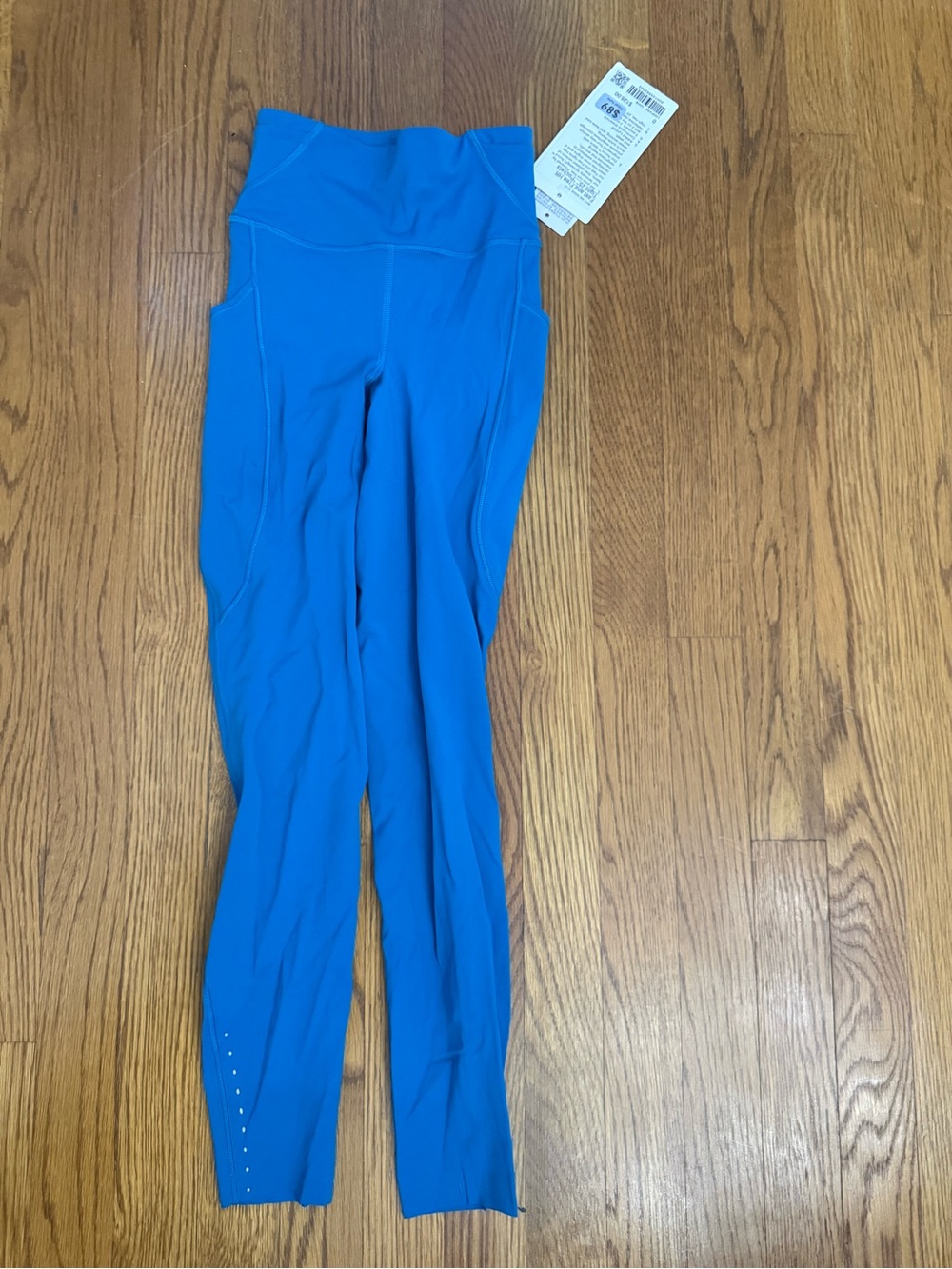 Lululemon High-Waist Active Leggings in Bright Blue